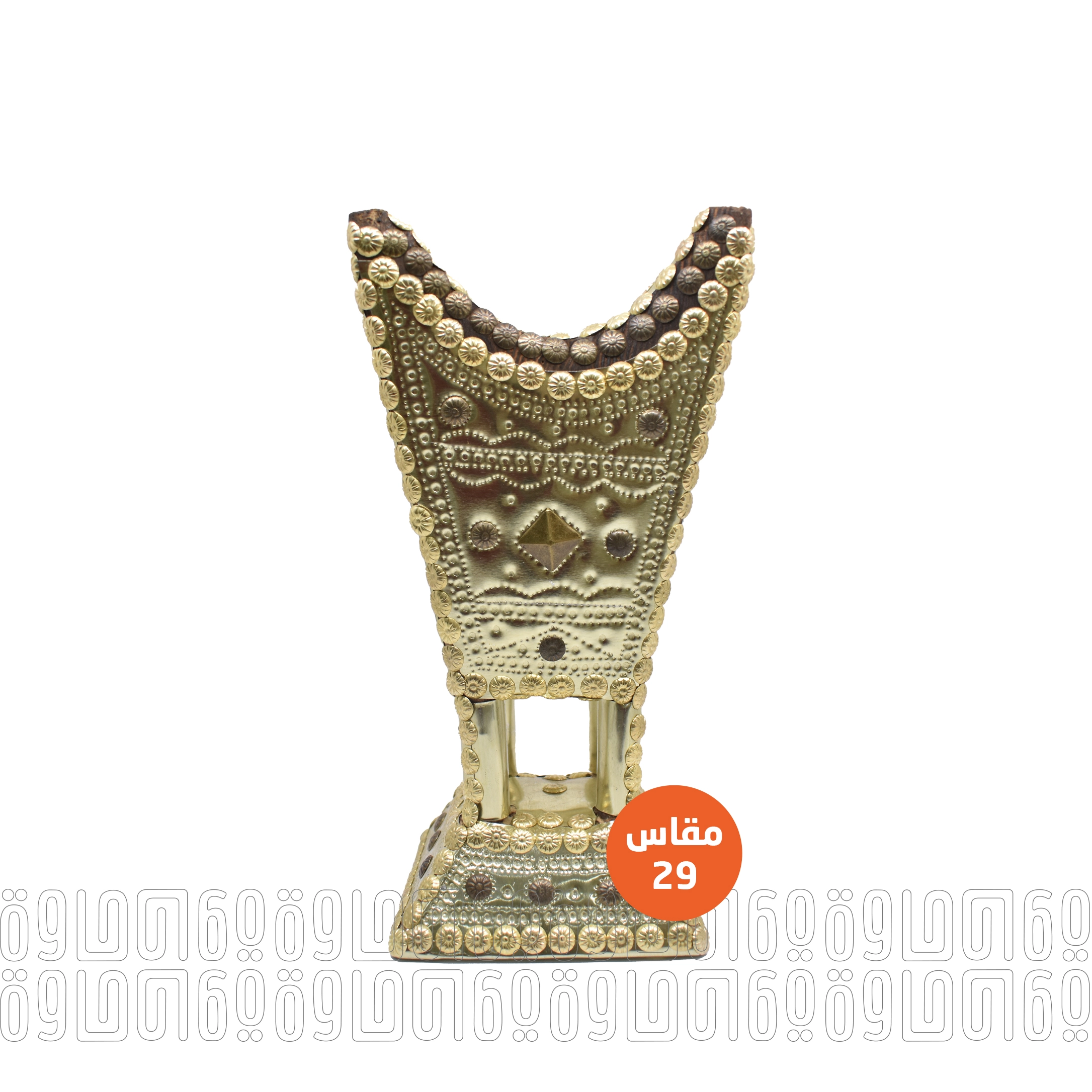 Elegant Najdi incense burner, gold, 29 cm